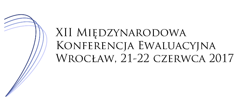 Logo 12. Międzynarodowej Konferencji Ewaluacyjnej we Wrocławiu, 21-22 czerwca 2017
